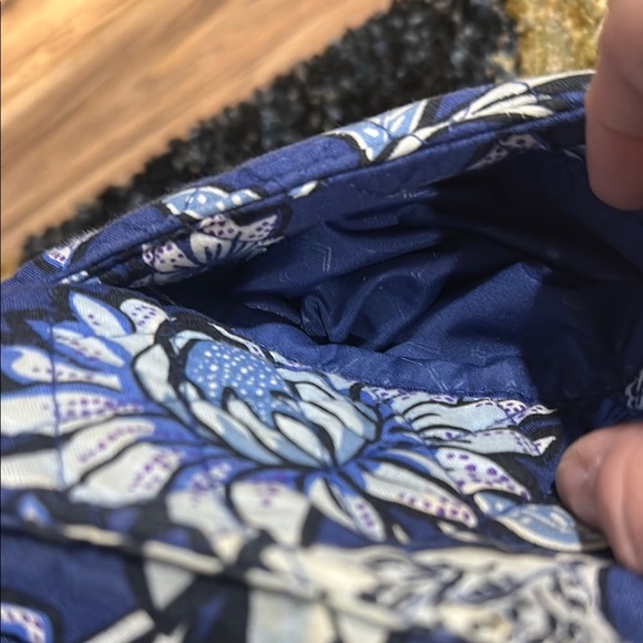 Vera Bradley Trio Zip Hipster Crossbody Bag in Tropic Tapestry Blue Floral EUC - Picture 6 of 11
